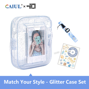 ใหม่สำหรับ <span class=keywords><strong>Fuji</strong></span> <span class=keywords><strong>Instax</strong></span> Mini 13เคสพลาสติกแวววาวขนาดเล็กเคสแข็งสำหรับเดินทาง3-in-1 <span class=keywords><strong>Instax</strong></span> ชุดอุปกรณ์กล้อง - Product Image 1