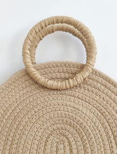 Nouvel arrivage de sacs fourre-tout tressés en <span class=keywords><strong>corde</strong></span> de coton <span class=keywords><strong>sac</strong></span> à bandoulière en forme de coquille de grande capacité sacs à <span class=keywords><strong>main</strong></span> de vacances faits à la <span class=keywords><strong>main</strong></span> avec poignée ronde - Product Image 6