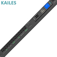 KAILES (KLS) PDU intelligent série MD 32A triphasé AC 30 ports C13 + 6 ports C19, équipement de distribution d'énergie à 6 disjoncteurs