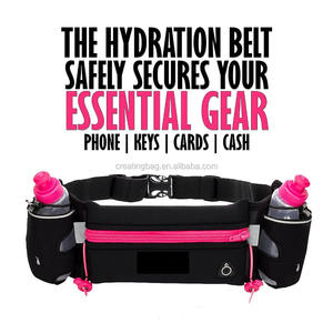 Cinturón de neopreno de hidratación de corredor personalizado, cinturón de corredor de maratón, cinturón de cintura para hombres y mujeres con botellas de agua - Product Image 2