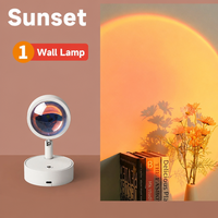 Lampe de coucher de soleil rechargeable, applique murale LED magnétique RGB 16 couleurs avec télécommande, veilleuse sans fil pour chambre à coucher et décoration intérieure
