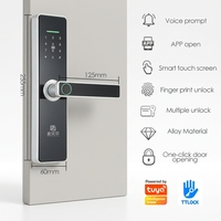 Kunci Pintu Pintar Biometrik Sidik Jari, Kode, Kartu, dan Kontrol Akses via Aplikasi Tuya TT Harga Terjangkau untuk Pintu Kayu dengan Penyimpanan Cloud