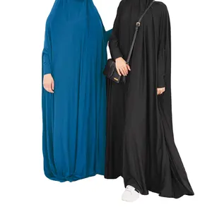 L-131 latest designs dubai 2024 breathable simple abayas green red black robe eid muslim for women party dresses jalabiya