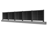 Système de montage solaire photovoltaïque vertical pour clôture de ferme ou parc commercial en acier bifacial personnalisable, garantie 25 ans, galvanisation à chaud