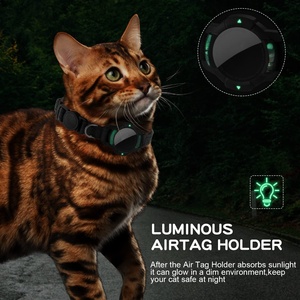 Collier de sécurité élastique pour animaux de compagnie avec support pour AirTag, léger, facile à installer et ajustable, collier pour chat - Product Image 4