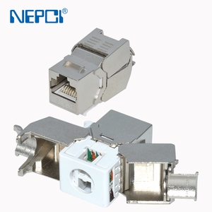 Direct <strong>Deal</strong> 180 Degree Tool-Free Category 6a CAT5e CAT6 Female Modular Plug Copper Rj45 Shielded FTP Keystone Jack Socket NFC - Product Image 5