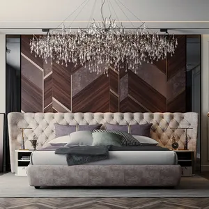 Estilo francês mobília do quarto, cama de hotel de luxo tipo de cama queen