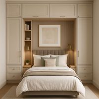 Lit Murphy pliable sur mesure avec armoire et tiroirs, meubles de chambre à coucher, design moderne, gain de place, lits muraux Murphy