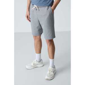 Short en coton coupe standard pour homme Tommylife 100% coton gris chiné basique 81275 - Product Image 6