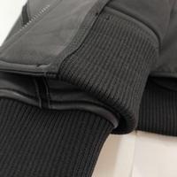 Veste bomber en cuir d'agneau noir de qualité supérieure pour homme, automne, décontractée, tendance, usage quotidien, cuir véritable