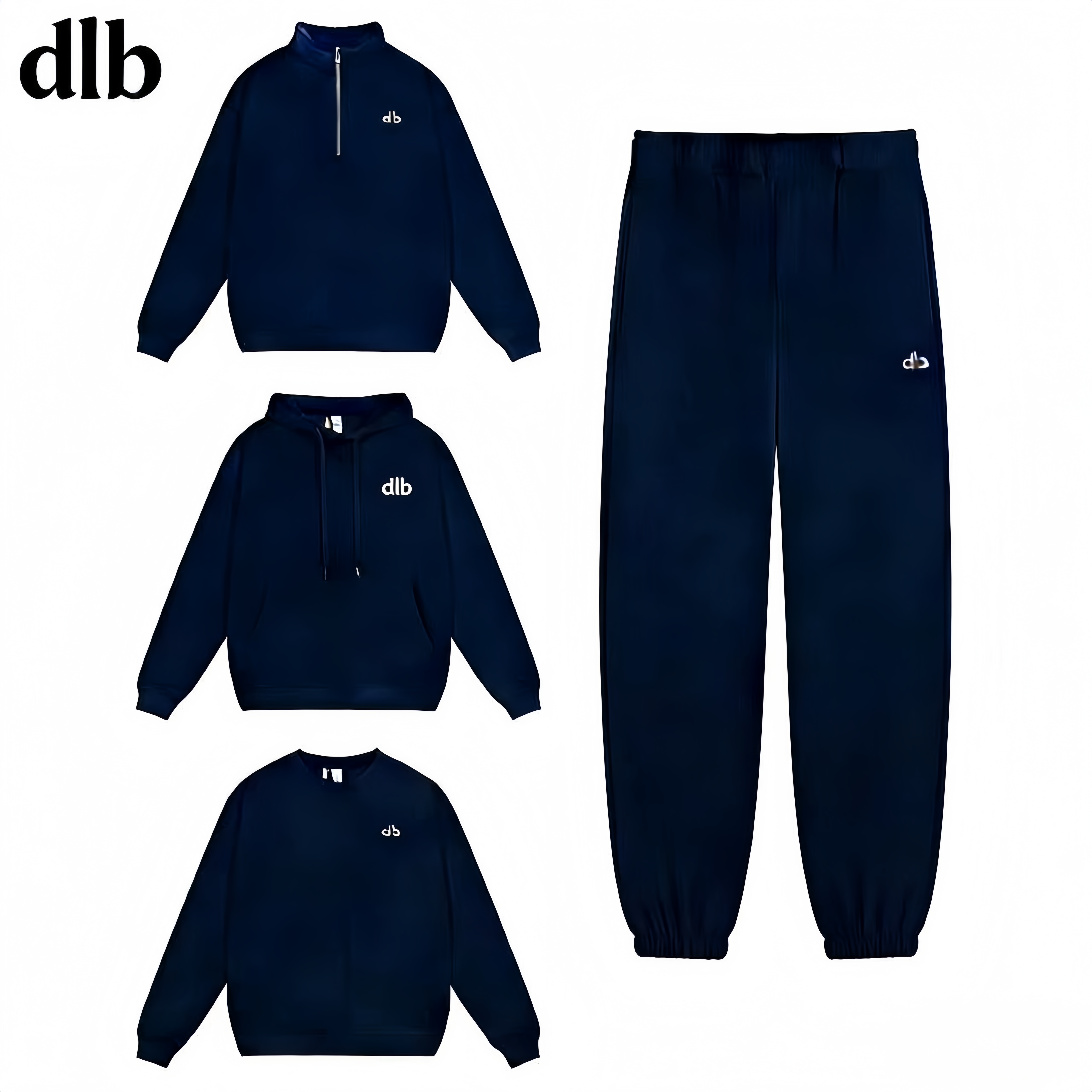Dark Blue Turtleneck suit