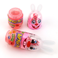 Nipple kelinci 2-in-1, permen Lollipop dengan Jam buah permen cair