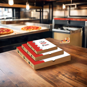 パーソナライズされた小さなバイオ分解可能なピザボックス6 <span class=keywords><strong>8</strong></span> 9 10 12 16 18インチ食品工業用小さなピザボックスブランド - Product Image 2