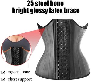 <span class=keywords><strong>Faja</strong></span> <span class=keywords><strong>reductora</strong></span> de cintura de látex con 25 varillas de acero, corsé moldeador de cuerpo para <span class=keywords><strong>mujer</strong></span>, con correa de modelado - Product Image 1