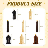 Nicro nouveauté personnalisé château musulman conception 3D papier nid d'abeille Eid Mubarak maison ornements cadeaux islamiques Ramadan décorations