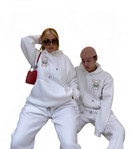 Sudadera con capucha extragrande de forro polar grueso de 400gsm 600gsm para mujer, con cremallera completa, corte cropped, estilo boxy y ribete acanalado, personalizable con logo. - Product Image 1