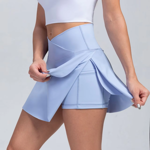 KUAIQIU 2025, nuevo estilo, falda deportiva de cintura alta para mujer, LICRA/nailon, ropa deportiva de verano - Product Image 1