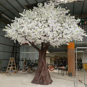 Haute qualité intérieur mariage <span class=keywords><strong>d</strong></span>écoratif grand soie Sakura fleur <span class=keywords><strong>arbre</strong></span> artificiel blanc couleur cerisier fleurs arbres haut de gamme cerisier - Product Image 6