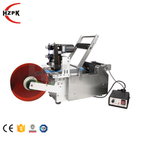 HZPK MT-50 Machine d'étiquetage pour bouteilles rondes en aluminium, diamètre de la bouteille 150 mm, imprimante de codes pour bouteilles rondes