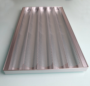 Plateau de cuisson perforé antiadhésif pour baguettes, fabriqué en acier au carbone de qualité alimentaire pour un pain <span class=keywords><strong>maison</strong></span> sain - Product Image 1