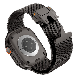 Luxe 316l Roestvrijstalen Milanese Polsband Voor Apple Watch Ultra 3/<span class=keywords><strong>2</strong></span> 49Mm Natuurlijke <span class=keywords><strong>Loop</strong></span> Bandjes Ademende Smartwatch Band - Product Image 4