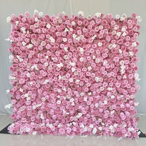 Floral Supplies Baby Shower Decoration Wedding Silk Rose Blush Pink Flower Backdrop Flower Wall 8x8 ft <strong>Back</strong> <strong>Drops</strong> for Events - Product Image 6