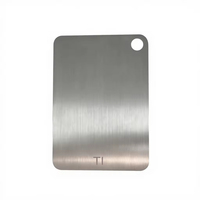 Planche à découper en titane GR5, vente en gros, titane pur, laminé à chaud, épaissi, portable, pour camping en extérieur et cuisine