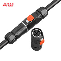 Connecteur étanche MJ24 à 4 broches en nylon pour montage sur panneau, 30A 300V IP67, prise d'alimentation à verrouillage par poussée pour système d'énergie solaire, pack de batteries ESS