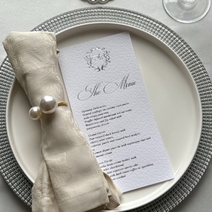 Cartes de vœux de mariage personnalisées avec monogramme, papier artistique, estampage à chaud en feuille d'or, design personnalisé avec cadre ornemental - Product Image 3
