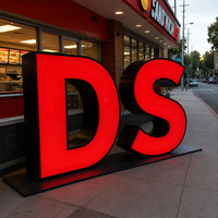 Lettres en métal LED personnalisées, étanches IP65, pour l'extérieur, signalisation publicitaire, café, bar, boulangerie, restaurant, magasin de détail, logo de marque