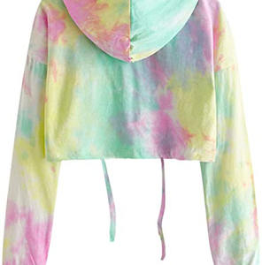 Sweat à capuche décontracté pour femmes, hoodie imprimé molletonné à la mode, Streetwear, haut court, tendance - Product Image 2