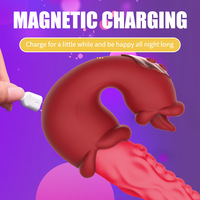 3-in-1 Doppelzungen-Vibrator mit 10 Frequenzen, stark wasserdicht, interner Oktopus-Zungen-Vibrator für Frauen