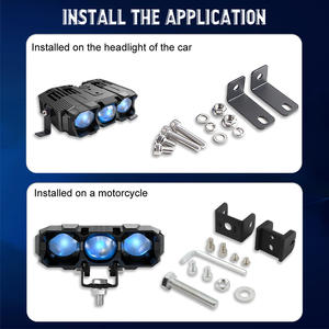 Xenplus GM01 200W 6000K Foco LED para Parrilla de Coche, Luces Antiniebla Bi-LED, Proyector Externo Auxiliar para Vehículos Todoterreno, SUV y Camionetas - Product Image 4