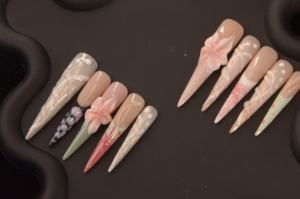 Ensemble de <span class=keywords><strong>faux</strong></span> <span class=keywords><strong>ongles</strong></span> ENNA 3D Luxury Bow avec diamants, forme amande, stiletto et cercueil papillon, en ABS, avec colle pour usage en salon ou DIY - Product Image 5