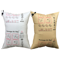Sac gonflable de protection de conteneur en papier kraft pour l'exportation, réutilisable, pour la logistique mondiale et la protection des marchandises en gros