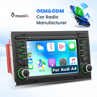 Radio Mobil Podofo 7'' MP5, Pemutar Multimedia Mobil, Wireless Carplay & Android Auto untuk Audi A4/S4/B6/B7 SEAT Exeo, Pabrikan OEM