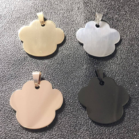 Vente en gros de porte-clés mousquetons personnalisés en acier inoxydable, vierges, pour la mode, et de médailles d'identification pour animaux de compagnie avec gravure laser