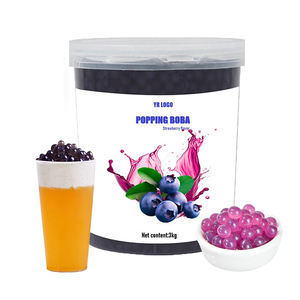 Perles de boba à la myrtille pour garniture de bubble tea, garnitures de boissons premium en bouteille avec additifs sucrés - Product Image 4