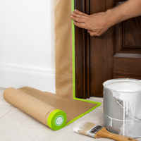 Film de masquage en papier kraft biodégradable pré-adhésif pour la peinture automobile, protection contre les projections de peinture, vente en gros OEM