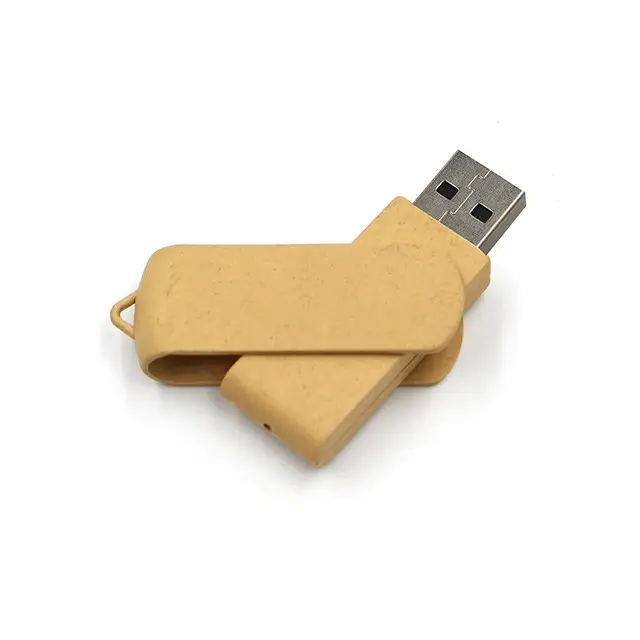 Rơm lúa mì USB Pendrive Twister Memory Stick xoay Pendrive 2GB 4GB 8GB 16GB 32GB sinh thái thân thiện USB Flash Drive