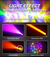 Mini faisceau 200W LED arc-en-ciel faisceau lumière mobile Gobo Dj Disco scène lumière DMX tête mobile pour événement boîte de nuit
