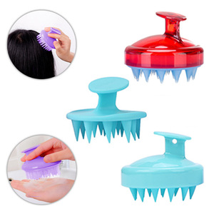 Brosse de massage du cuir chevelu en silicone pour le shampoing et le nettoyage, usage général - Product Image 1