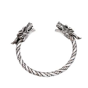 Bracelet Yunnique pour homme en acier inoxydable, tête de loup torsadée style Viking, solide, durable, rétro, haute qualité, bijoux vintage en métal lourd - Product Image 6