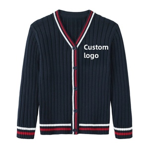 Cardigan di fabbrica all'ingrosso in maglia <span class=keywords><strong>primavera</strong></span> autunno uniforme degli studenti delle scuole medie dei ragazzi maglione di laurea delle ragazze dei bambini - Product Image 1