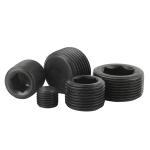 Tornillos hexagonales de acero al carbono negro de 3/4" NPT con cabeza Allen macho - Product Image 3