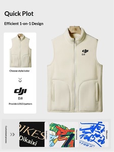 Colete de <span class=keywords><strong>Fleece</strong></span> Sem Mangas para Esportes ao Ar Livre e Trabalho, Colete Dupla Face com Logotipo Personalizado - Product Image 2
