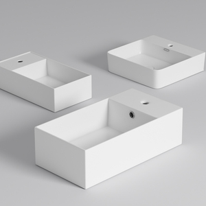 Lavabo en céramique blanc de style moderne, fabricant de céramique, lavabo de table en porcelaine, forme carrée, lavabo de salle de bain - Product Image 4