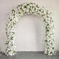 FA3038H Arrangement floral en forme de U personnalisé en soie, roses blanches, arche de fleurs artificielles, mariage, Saint-Valentin, Pâques, respectueux de l'environnement