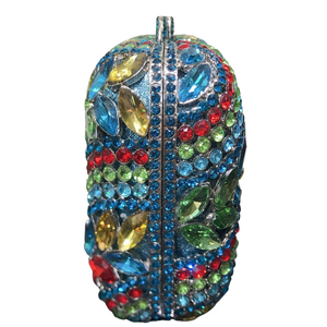 Daffgui Women Chic <b>Leaves</b> Rhinestone Clutch Evening Bag With Chain Magnetic Closure Sparkling PU Lining - Product Image 5