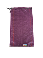 Toutes sortes de sacs à oignons en relief en violet, orange, rouge, rose et date en maille rouge Sac à fruits agricole Cordon de serrage tubulaire